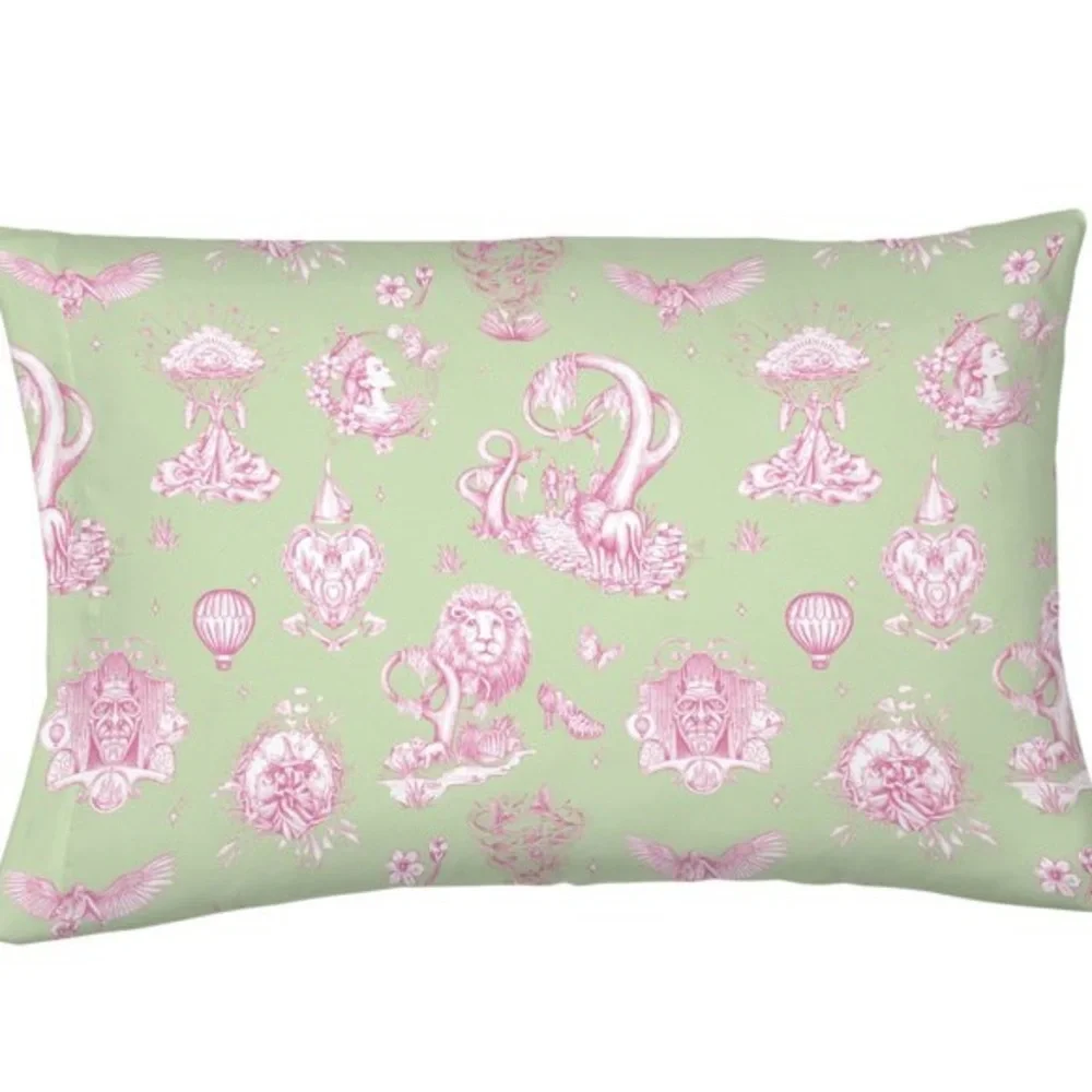 Wicked For Good Katie Kime Artwork Full Sheet Set Green Pink Character Artwork